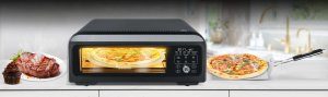 Mini piekarnik TurboTronic Piec do pizzy mini piekarnik 400c TurboTronic akcesoria kamień taca blacha ruszt szczypce rękawica 18L 2000w Czarny 11