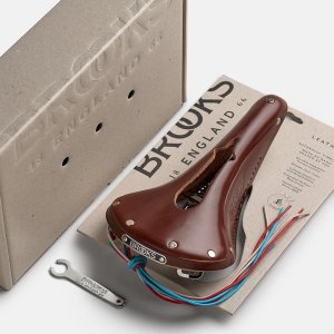 Brooks Siodełko BROOKS B17 NARROW CARVED, Brown, Steel Rail, Waga 510g, Linia Leather 8