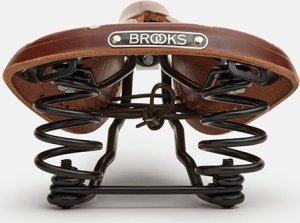 Brooks Siodełko BROOKS FLYER CARVED, Brown, Steel Rail, Waga 860g, Linia Leather (NEW) 5