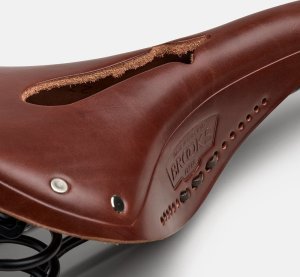 Brooks Siodełko BROOKS FLYER CARVED, Brown, Steel Rail, Waga 860g, Linia Leather (NEW) 6