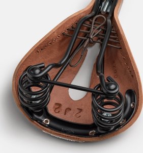 Brooks Siodełko BROOKS FLYER CARVED, Brown, Steel Rail, Waga 860g, Linia Leather (NEW) 7