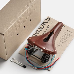 Brooks Siodełko BROOKS FLYER CARVED, Brown, Steel Rail, Waga 860g, Linia Leather (NEW) 8