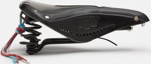 Brooks Siodełko BROOKS FLYER CARVED, Black, Steel Rail, Waga 860g, Linia Leather (NEW) 4
