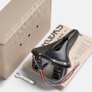 Brooks Siodełko BROOKS FLYER CARVED, Black, Steel Rail, Waga 860g, Linia Leather (NEW) 8