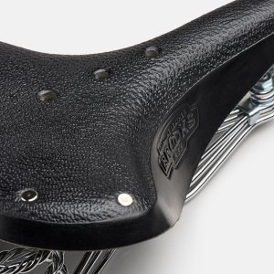 Brooks Siodełko BROOKS B33, Black, Steel Rail, Waga 1600g, Linia Leather (NEW) 6