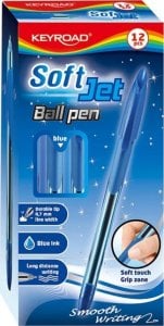 Piórnik PBS Connect Długopis klasyczny KEYROAD Ball Pen Soft Jet 0,7mm niebieski p12, cena za 1 szt 1