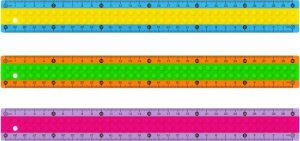 Piórnik PBS Connect Linijka plastikowa KEYROAD, w kształcie klocka Lego, 30cm, zawieszka 2