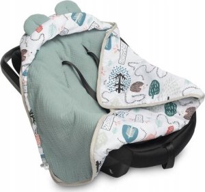 Sensillo OTULACZ MUŚLINOWY DO FOTELIKA - JEŻE SZMARAGDOWY 5