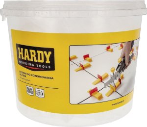 Hardy System do poziomowania płytek klipsy 2 mm wiaderko 400 szt 1