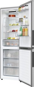 Lodówka Candy Candy Refrigerator | CNCQ2T618EX | Energy efficiency class E | Free standing | Combi | Height 185 cm | No Frost system | Fridge net capacity 235 L | Freezer net capacity 120 L | 38 dB | Inox 9