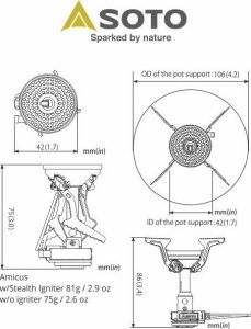 SOTO SOTO kuchenka Amicus w/o Igniter OD-1NV 7