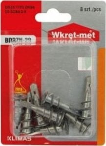 Wkręt-met Kołki metalowe driva do płyt G-K 8szt 4-4,5x30mm 1