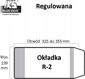 IKS Okładka książkowa reg.R-2 wys. 239mm x obw. 325mm - 355mm p25 IKS, cena za 1szt. 2