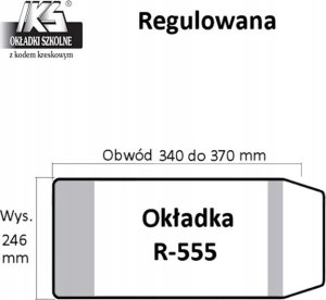 IKS Okładka książkowa reg.R-555 wys. 246mm x obw. 340mm - 370mm p25 IKS cena za 1szt. 3