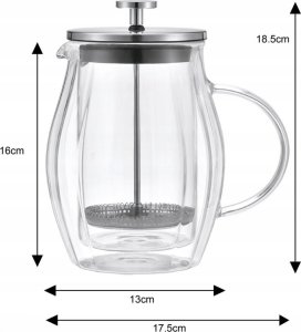 Klausberg ZAPARZACZ DO KAWY/HERBATY 0,60L FRENCH PRESS KLAUSBERG KB-7683 5
