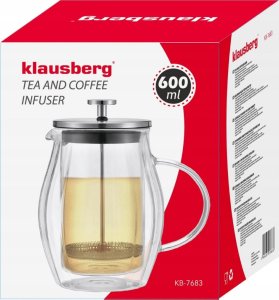 Klausberg ZAPARZACZ DO KAWY/HERBATY 0,60L FRENCH PRESS KLAUSBERG KB-7683 6