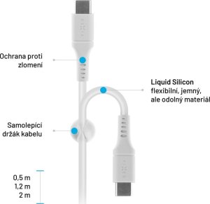 Fixed Fixed | Liquid Silicone Cable, 60W | FIXDLS-CC12-WH | White 8