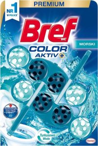 Bref Color Aktiv+ zawieszka myjąco-zapachowa do muszli Morski 2x50g 1