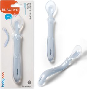 BabyOno 785/01 ŁYŻECZKA SILIKONOWA ELASTYCZNA NIEBIESKA 2