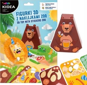 Derform ZEST KREAT FIGURKI 3D ZOO NAKLEJ 180X260 KIDEA 1