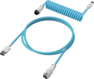 Kabel USB HP HP HyperX USB-C Coiled Cable Light Blue-White 2