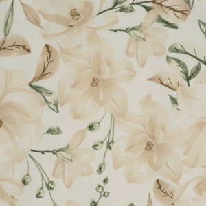 Eurofirany Pościel bawełniana z nadrukiem kwiaty SONIA 160X200 70X80X2 beżowa 4