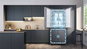 Lodówka Samsung Samsung RF48A400EB4 chłodziarko-zamrażarka otwierana obustronnie Wolnostojący 488 l E Antracyt 2