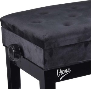 V-Tone V-TONE ŁAWA 2 WL ława do pianina ze schowkiem WELUR BK 4