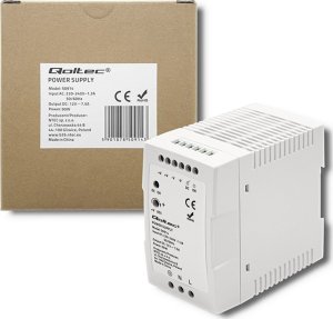 Zasilacz serwerowy Qoltec Qoltec Zasilacz na szynę DIN 90W 12V 7.5A Biały Slim 3
