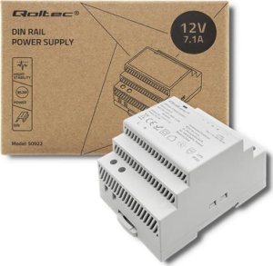 Zasilacz serwerowy Qoltec Qoltec Zasilacz na szynę DIN 85.2W 12V 7.1A Szary 3