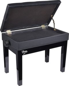 V-Tone V-TONE ŁAWA 2 BK ława do pianina ze schowkiem CZARNA 3