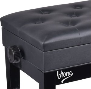V-Tone V-TONE ŁAWA 2 BK ława do pianina ze schowkiem CZARNA 5