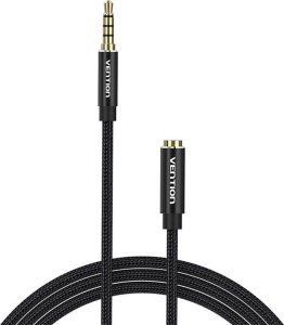 Kabel Vention Przedłużacz audio TRRS 3,5mm męski do 3,5mm żeński 5m Vention BHCBJ czarny 1