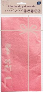 Interdruk Bibułka do pakowania 50x70cm 5 arkuszy perłowy róż 2