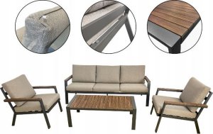 kontrast Zestaw mebli ogrodowych premium BALI PRO 4 części 5 os. taupe 2