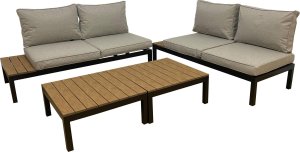 kontrast Zestaw mebli ogrodowych komplet wypoczynkowy IBIZA 4 części szary 3