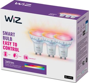 Signify WiZ White & Color GU10 Tunable  60W Glas Dreierpack 3