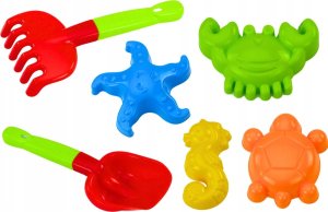 Hemar Zestaw Zabawek Do Piasku Łopatka Grabie Foremki 6 ele. 2