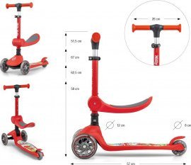 Milly Mally Milly Mally Scooter Fuzzy Red 11