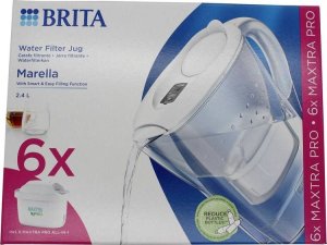 Brita Brita Marella Cool white + 6 Maxtra Pro All-In-1 filtrační konvice, 2,4 l, indikátor výměny filtru, 6x filtrační patrona 3