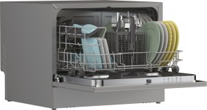 Zmywarka Candy | Zmywarka | 6E51LS | Table | Plotis 55 cm | Number of place settings 6 | Number of programs 8 | Energy efficiency class E | srebrny 6