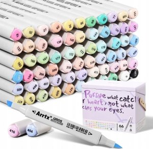 ARRTX Dvipusiai markeriai - flomasteriai ARRTX Oros, 66 spalvų, pastelinių atspalvių 3