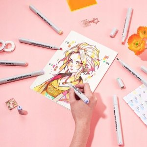 ARRTX Dvipusiai markeriai - flomasteriai ARRTX Oros, 66 spalvų, pastelinių atspalvių 7