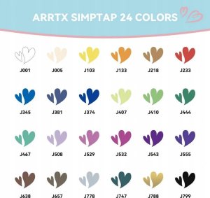 ARRTX Akriliniai markeriai - flomasteriai ARRTX Simptap, 24 spalvų 2