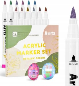 ARRTX Akriliniai markeriai - flomasteriai ARRTX, 12 spalvų, metalinių atspalvių 2