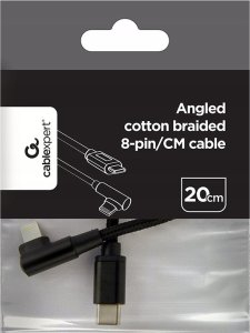 Kabel USB Gembird USB-C - Lightning 0.25 m Czarny (CC-USB2-CMLML-0.2M) 2