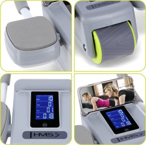 HMS Koło do ćwiczeń mięśni brzucha automatyczne Gray ABS z wyświetlaczem LCD i ładowaniem KA08 (17-38-030) 15