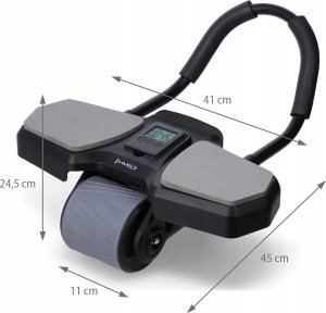 HMS KA10 BLACK KÓŁKO ABS AUTOMATYCZNE KOŁO DO ĆWICZEŃ MIĘŚNI BRZUCHA Z PODPARCIEM 5