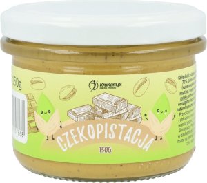 KruKam Czekopistacja pasta z pistacji z białą czekoladą 150g 1