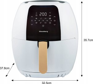 Klausberg DUŻA FRYTOWNICA BEZTŁUSZCZOWA BIAŁA 7.7L 1800W KLAUSBERG AIR FRYER KB-7709 2